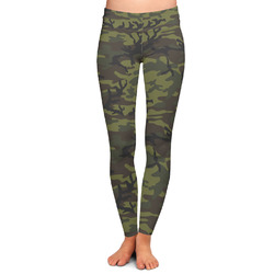 Green Camo Ladies Leggings - Extra Large