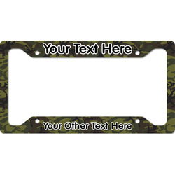 Green Camo License Plate Frame - Style A (Personalized)