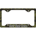 Green Camo License Plate Frame - Style C (Personalized)