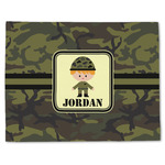 Green Camo Single-Sided Linen Placemat - Single w/ Name or Text