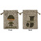 Green Camo Medium Burlap Gift Bag - Front and Back