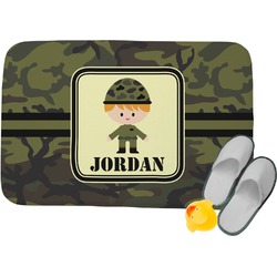 Green Camo Memory Foam Bath Mat (Personalized)