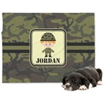 Green Camo Dog Blanket - Regular (Personalized)