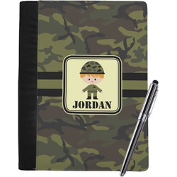 Green Camo Notebook Padfolio - Large w/ Name or Text