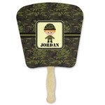 Green Camo Paper Fan (Personalized)