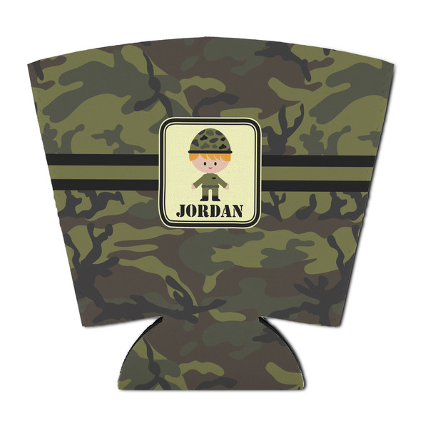 Custom Green Camo Party Cup Sleeve - with Bottom (Personalized)