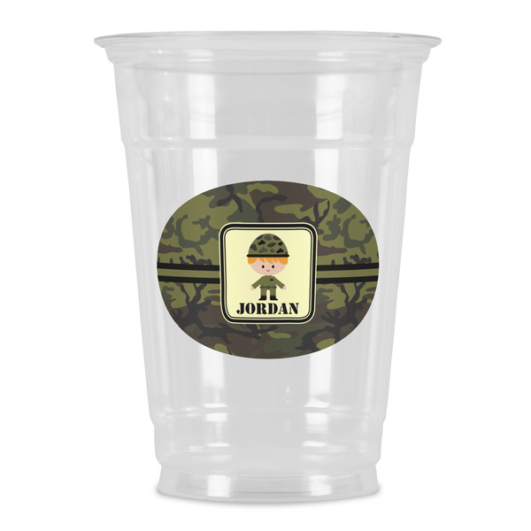 Custom Green Camo Party Cups - 16oz (Personalized)