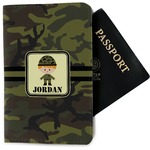 Green Camo Passport Holder - Fabric (Personalized)