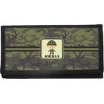 Green Camo Canvas Checkbook Cover (Personalized)