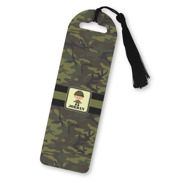 Custom Green Camo Plastic Bookmark (Personalized)