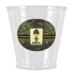 Green Camo Plastic Shot Glass (Personalized)