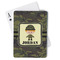 Green Camo Playing Cards - Front View