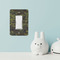 Green Camo Rocker Light Switch Covers - Single - IN CONTEXT