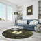 Green Camo Round Area Rug - IN CONTEXT