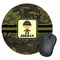 Green Camo Round Mouse Pad