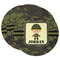 Green Camo Round Paper Coaster - Main