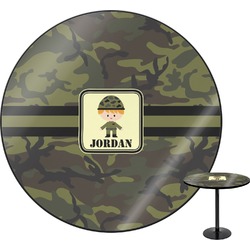 Green Camo Round Table (Personalized)