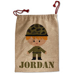 Green Camo Santa Sack - Front (Personalized)