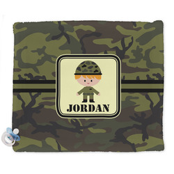 Green Camo Security Blankets - Double Sided (Personalized)