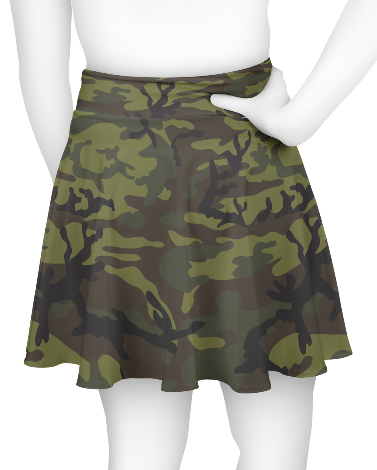 Green Camo Skater Skirt - Small (Personalized) - YouCustomizeIt