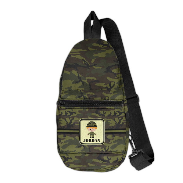 Custom Green Camo Sling Bag (Personalized)