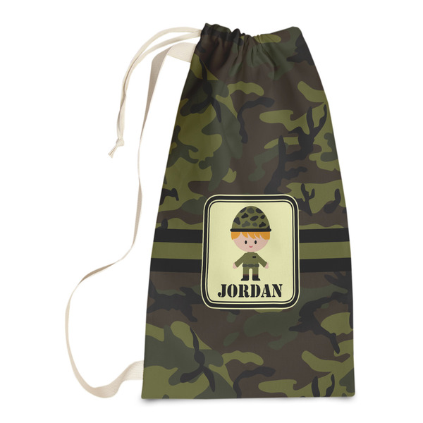 Custom Green Camo Laundry Bags - Small (Personalized)
