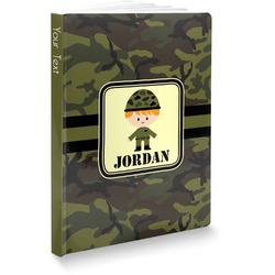 Green Camo Softbound Notebook - 5.75" x 8" (Personalized)