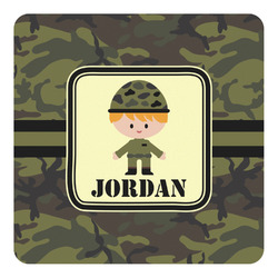 Green Camo Square Decal - XLarge (Personalized)