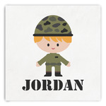 Green Camo Paper Dinner Napkins (Personalized)