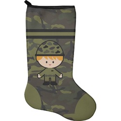 Green Camo Holiday Stocking - Single-Sided - Neoprene