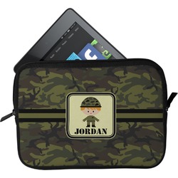 Green Camo Tablet Case / Sleeve - Small (Personalized)