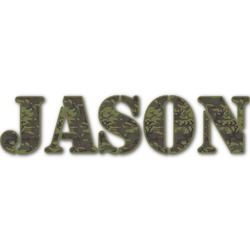 Green Camo Name/Text Decal - Small (Personalized)