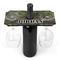 Green Camo Wine Glass Holder