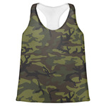 Green Camo Womens Racerback Tank Top - Small