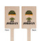 Green Camo Wooden 6.25" Stir Stick - Rectangular - Double Sided - Front & Back