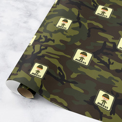 Green Camo Wrapping Paper Roll - Medium (Personalized)