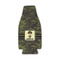 Green Camo Zipper Bottle Cooler - FRONT (flat)