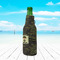 Green Camo Zipper Bottle Cooler - LIFESTYLE