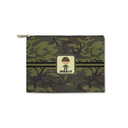 Green Camo Zipper Pouch - Small - 8.5"x6" (Personalized)