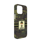 Green Camo iPhone Case - Plastic - iPhone 13 Mini (Personalized)