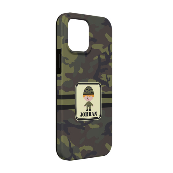 Custom Green Camo iPhone Case - Rubber Lined - iPhone 13 (Personalized)