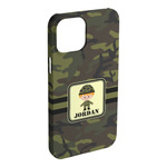 Green Camo iPhone Case - Plastic - iPhone 15 Plus (Personalized)