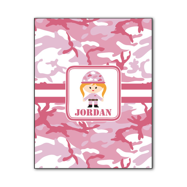 Custom Pink Camo Wood Print - 11x14 (Personalized)