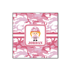 Pink Camo Wood Print - 12x12 (Personalized)