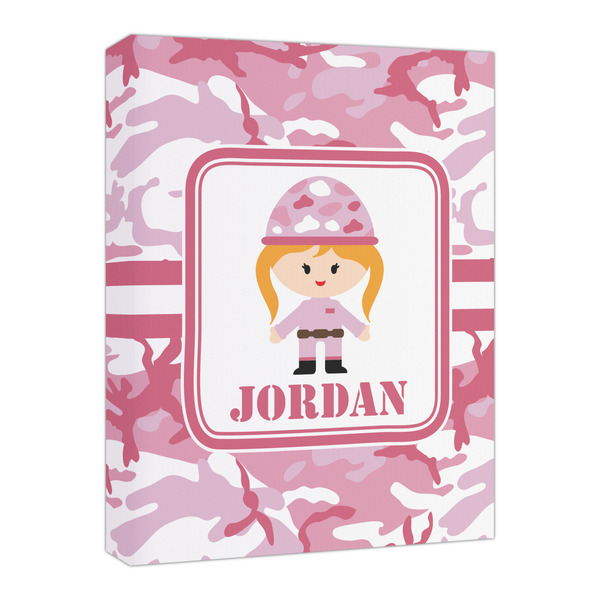 Custom Pink Camo Canvas Print - 16x20 (Personalized)