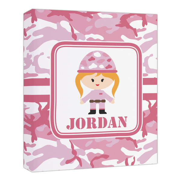 Custom Pink Camo Canvas Print - 20x24 (Personalized)