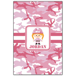 Pink Camo Wood Print - 20x30 (Personalized)