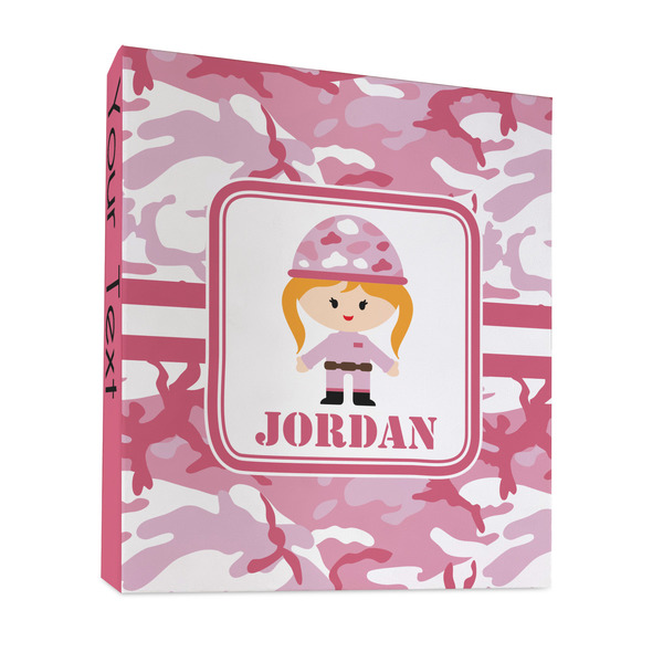 Custom Pink Camo 3 Ring Binder - Full Wrap - 1" (Personalized)