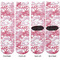 Pink Camo Adult Crew Socks - Double Pair - Front and Back - Apvl