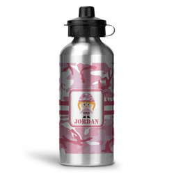 Pink Camo Water Bottle - Aluminum - 20 oz (Personalized)